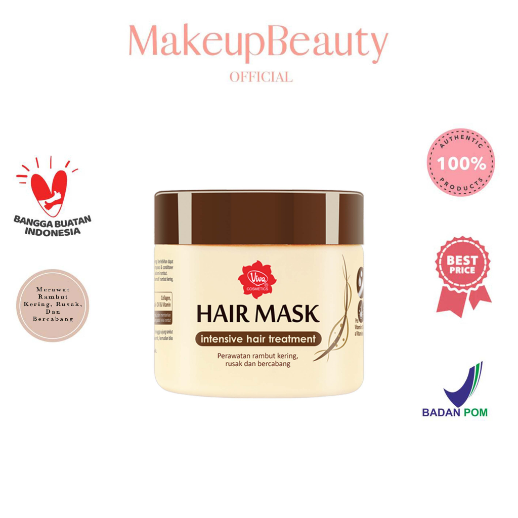 Jual VIVA Hair Mask with Collagen, Jojoba Oil & Vit B5 200 g Shopee