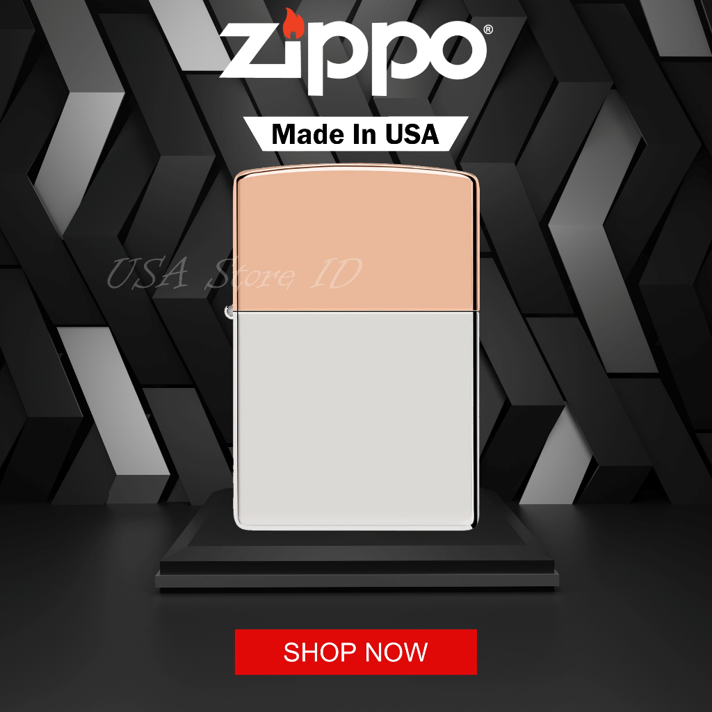 Jual Korek Zippo Bimetal Case Lighter - Copper Lid 48695 Original Made In  USA