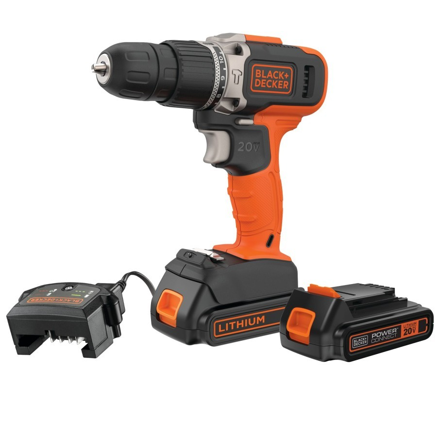 Jual Black+Decker Bor Impact Baterai + Kit Box 20V BCD704K-B1 (CUCI ...