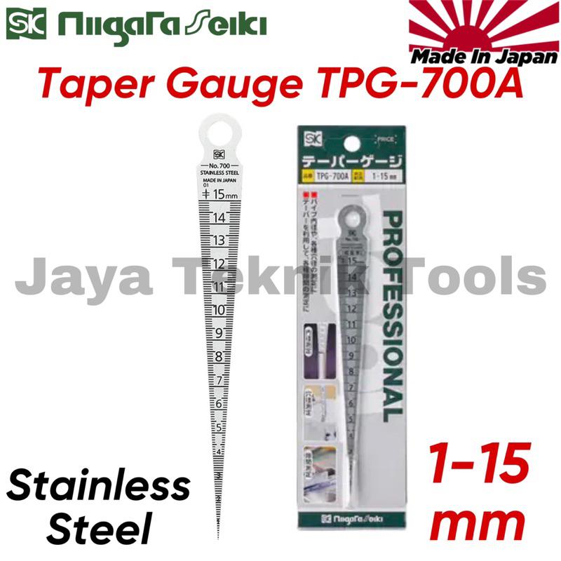 Jual Taper Gauge Niigata Seiki Professional Jepang Pengukur TPG 700a Gap Alat Ukur Shopee