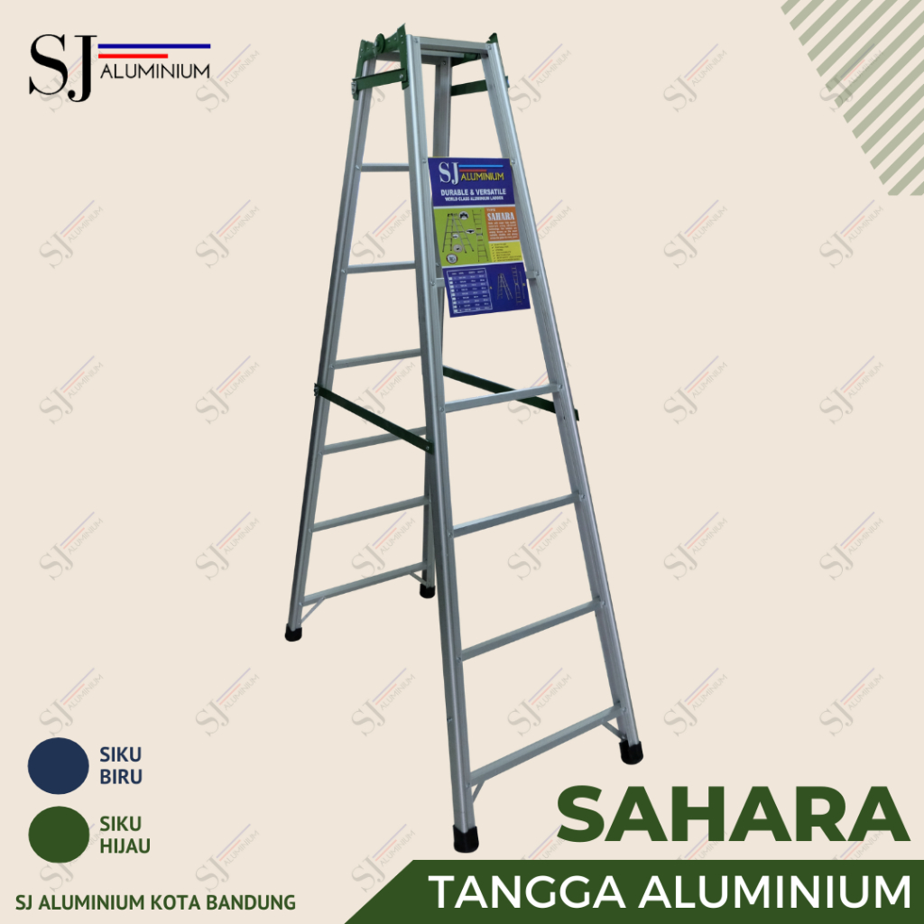 Jual Sahara Tangga Aluminium Lipat Multifungsi Aluminium Ladder Hijau Meter Cm