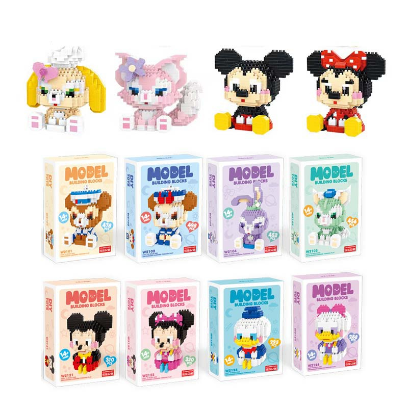 Jual Karakter Mini Blok Kartun Lucu Mainan Balok Susun Mainan Anak ...