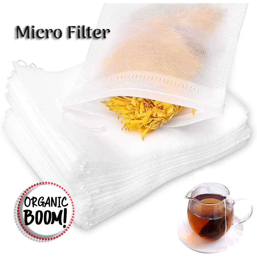 Jual Organic Boom! Micro Filter Tea Bag for Dry Flowers/Leaves 20pcs ...