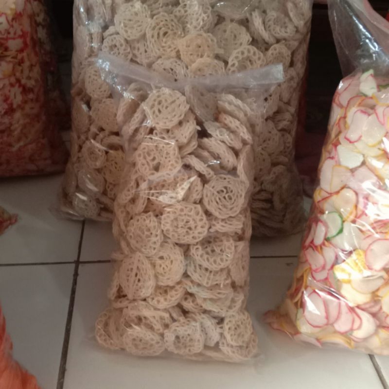 Jual Kerupuk Mawar Putih Viral Kerupuk Seblak 1kg Mentah Shopee