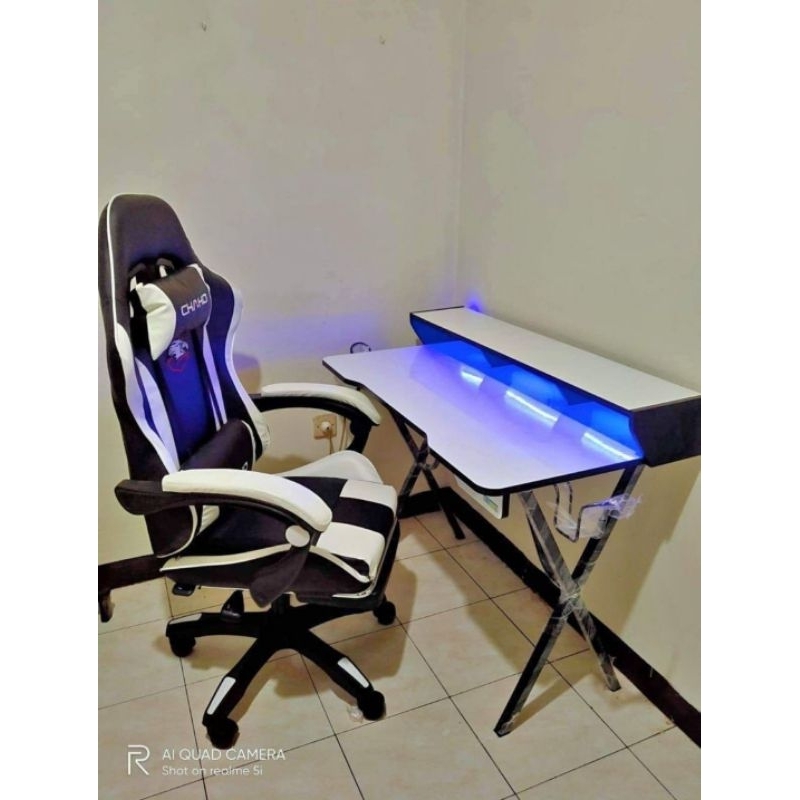 Jual Paket Meja Gaming Kursi Gaming Footrest Shopee Indonesia