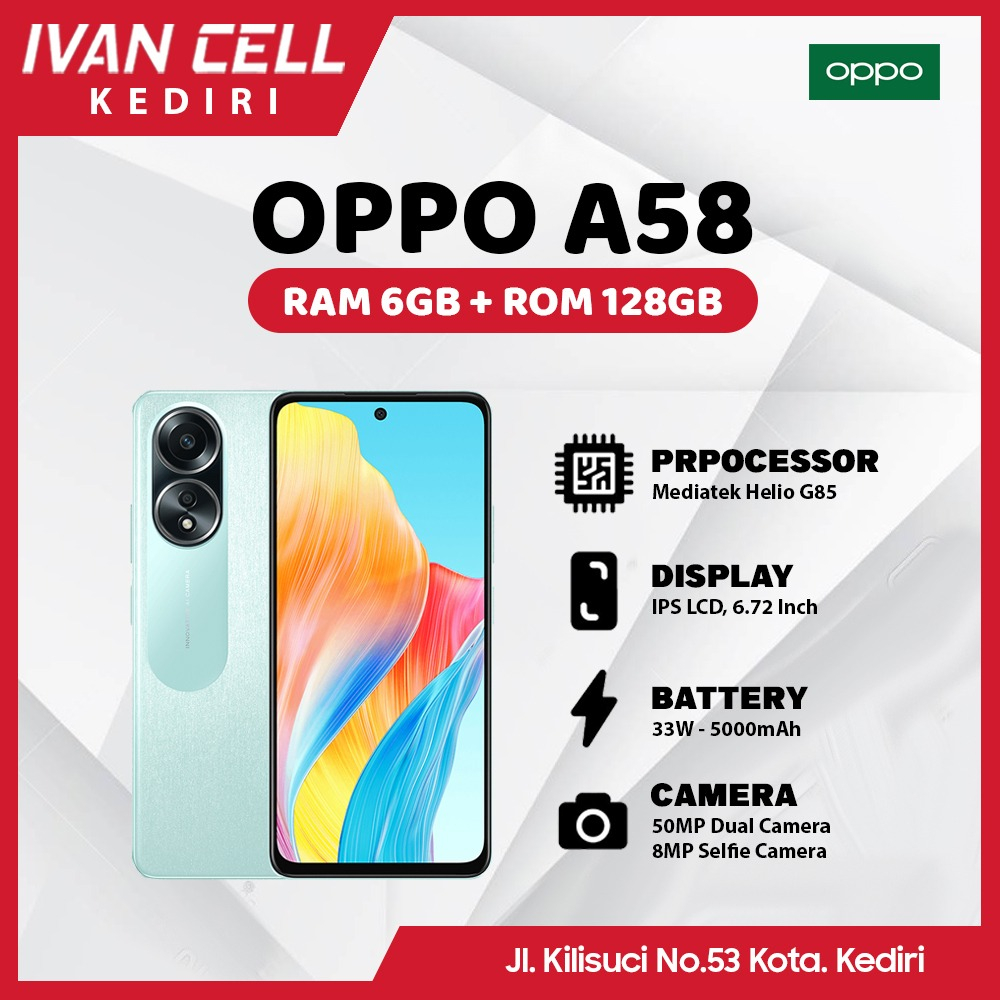 Jual OPPO A58 BERGARANSI RESMI | Shopee Indonesia