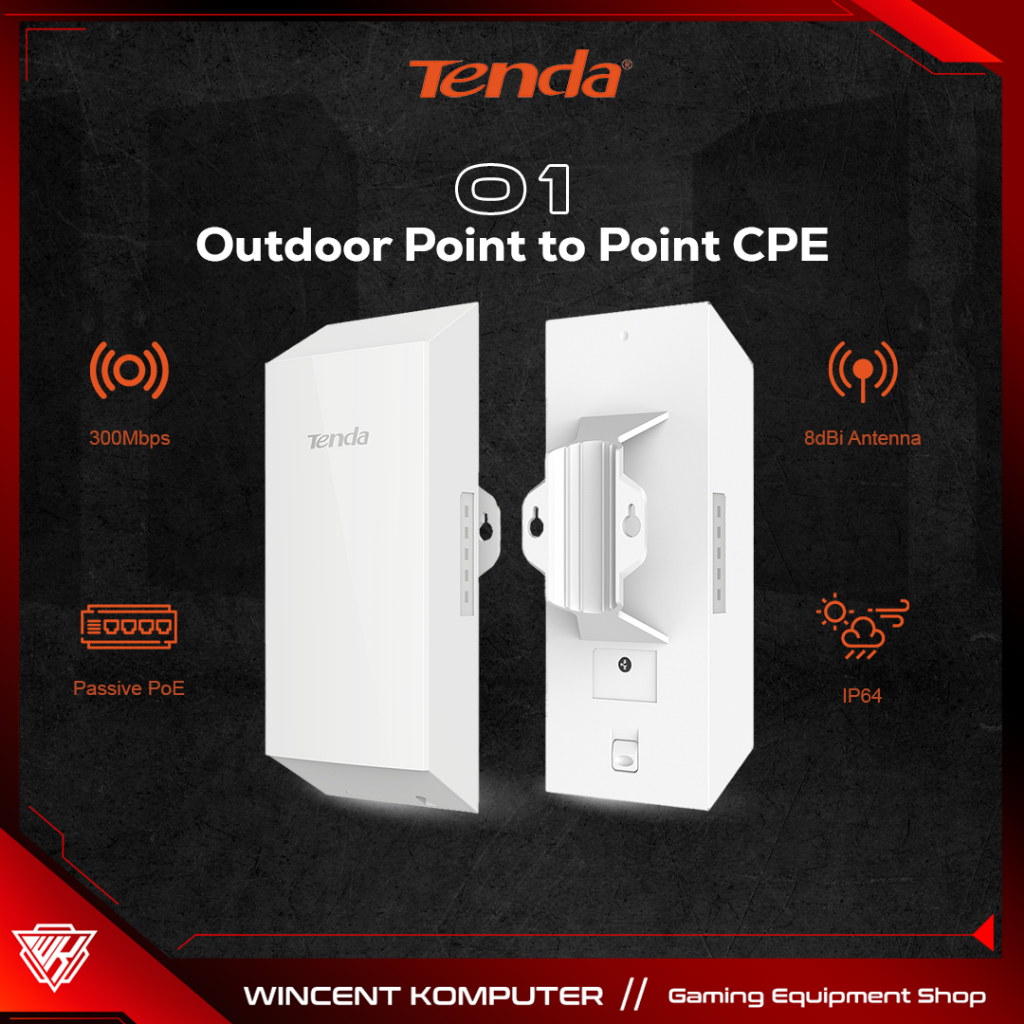 Jual TENDA O1 500m Outdoor Point To Point CPE - TENDA 01 Wireless ...