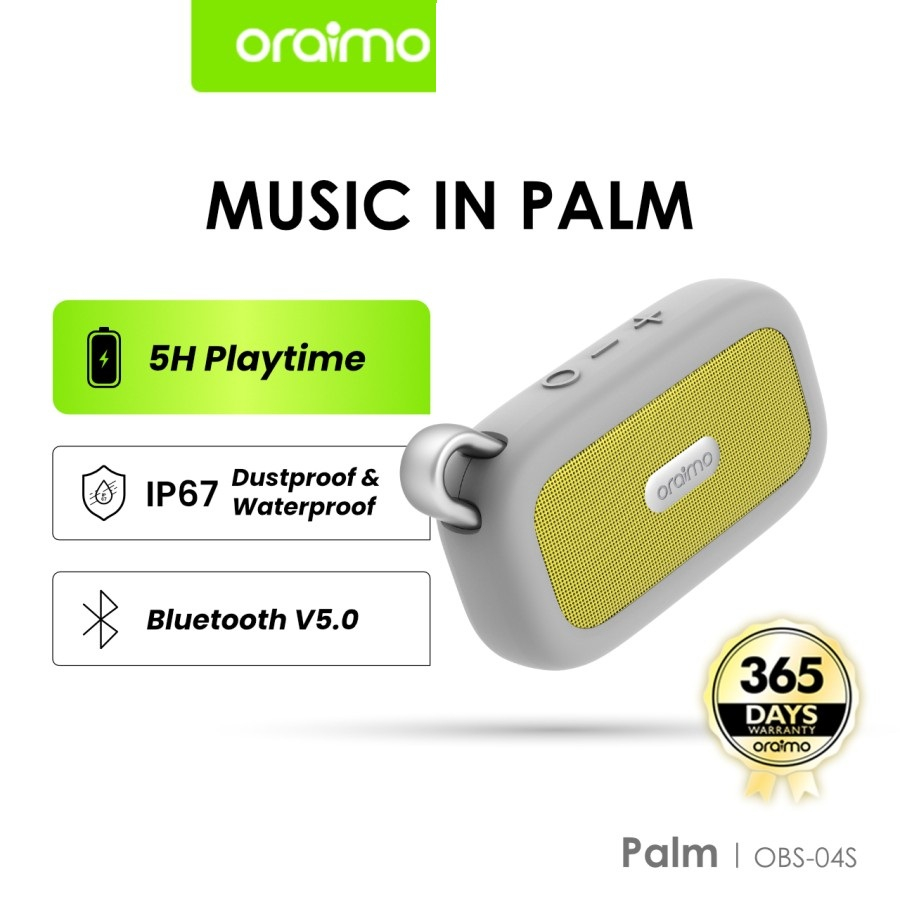 Jual Oraimo Portable Bluetooth Speaker V50 Palm Ip67 Waterproof Obs