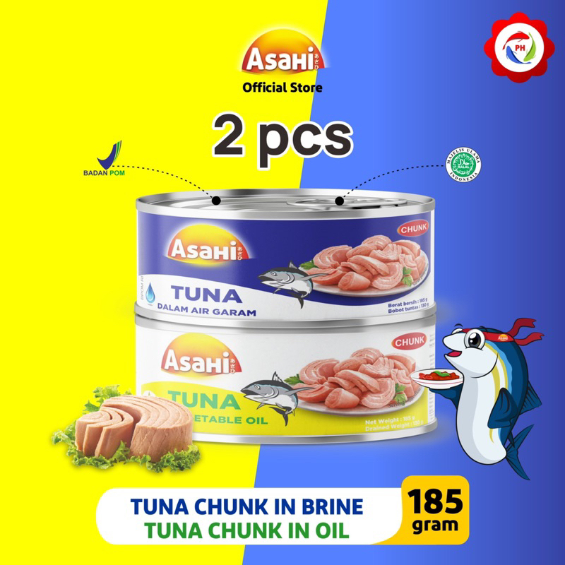 Jual 1 ASAHI Tuna Chunk in Brine 185 gr 1 Asahi Tuna Chunk in Oil 185
