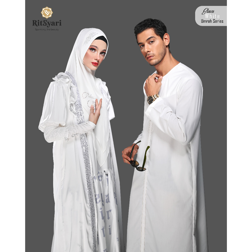 Jual RITZ SYARI - SET UMRAH SERIES ELAVA PUTIH PREMIUM (FREE HAND SOCK ...
