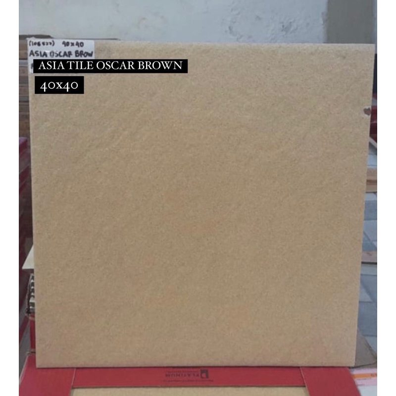 Jual KERAMIK ASIA TILE OSCAR BROWN 40x40 | Shopee Indonesia
