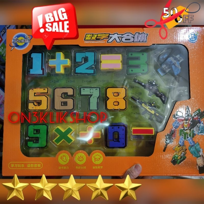 Jual Mainan Robot angka bisa jadi robot murah cocok buat kado | Shopee ...