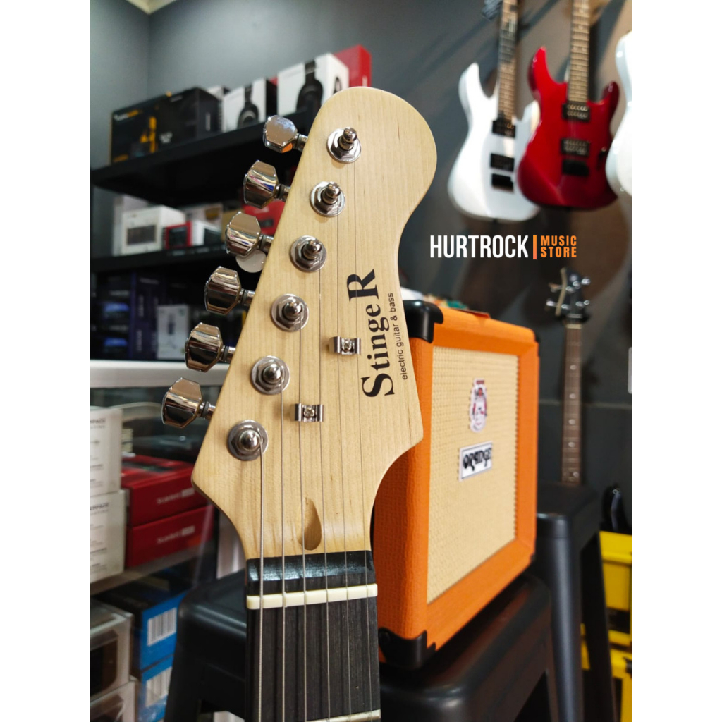 Jual Stinger SST10 Stratocaster Model Electric Guitar Surf Green ...