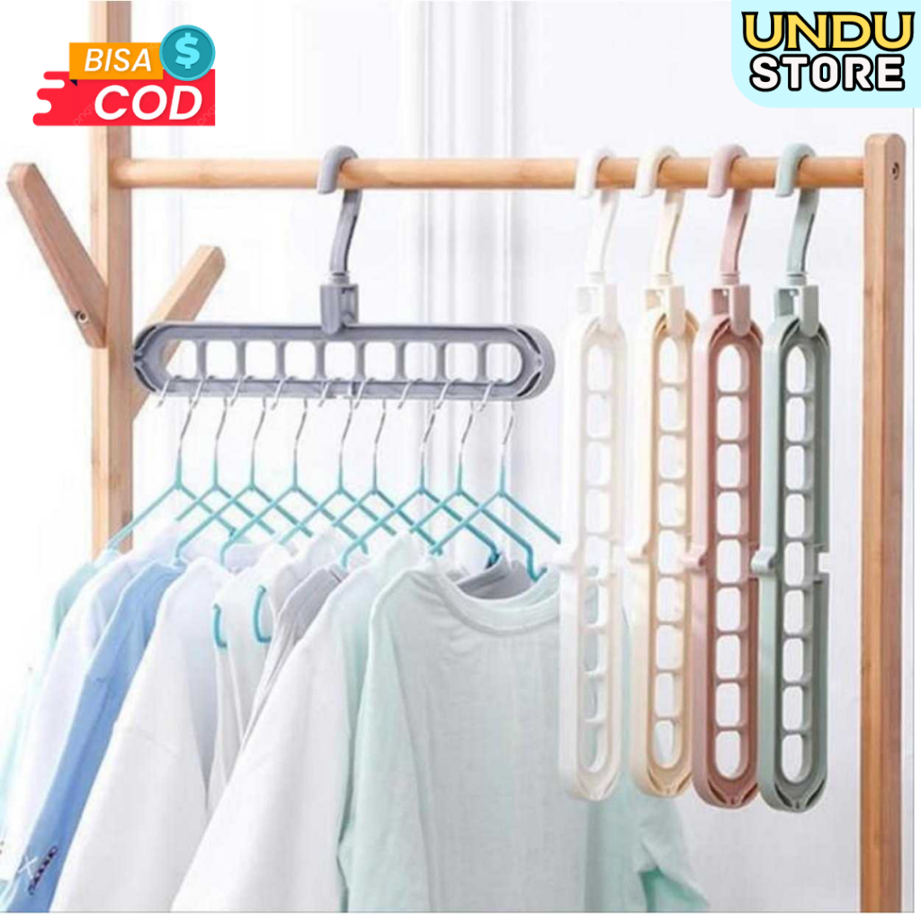 Jual Hanger Baju 9 Lubang / Magic Hanger / Hanger Pakaian 9 Lubang ...