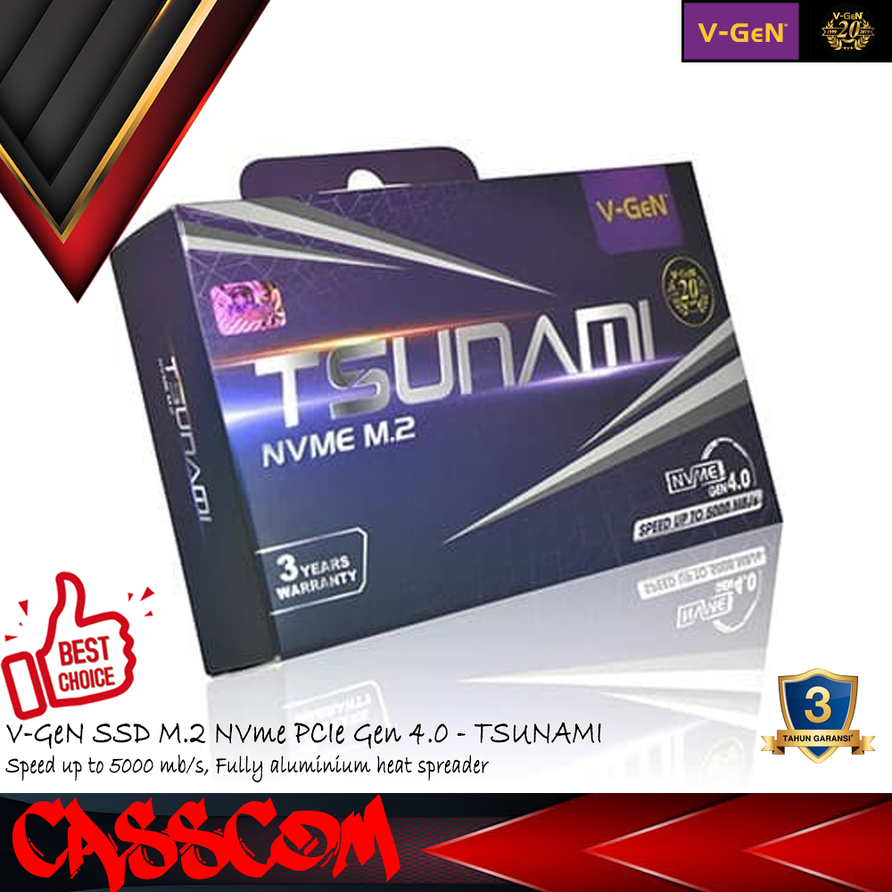 Jual SSD V-GeN Tsunami 1TB M.2 NVMe PCle Gen 4.0x4 - VGEN 1TB Gen4 ...