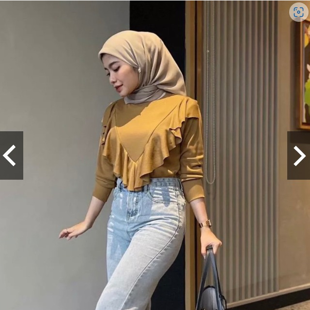 Jual Lady Sweater / Atasan wanita rumbai Lengan panjang | Shopee Indonesia