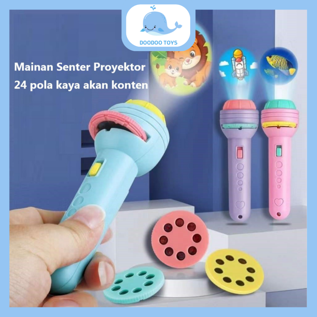Jual Mainan Senter Proyektor/Projektor - Page Projection Flashlight ...