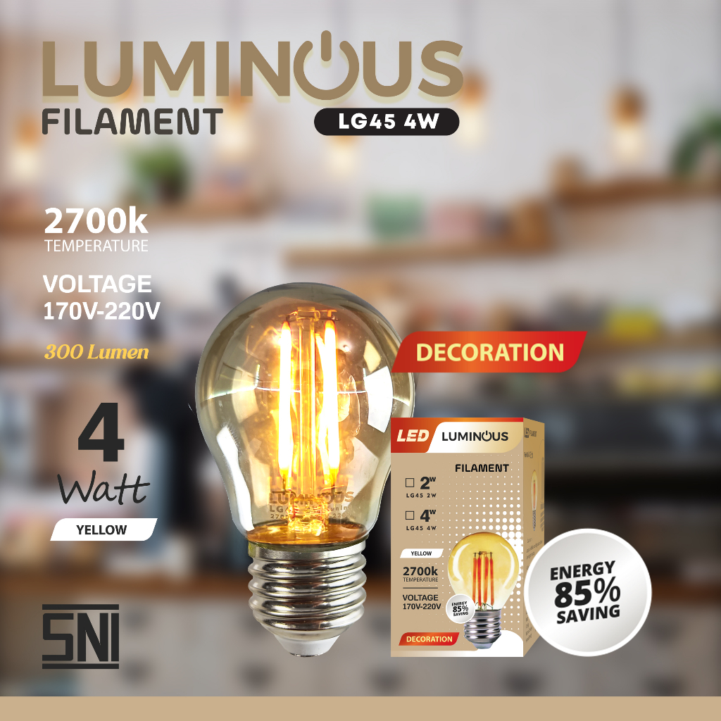 Jual Lampu Led Filamen Grade A+ PREMIUM 4WATT Kaca Tebal Lampu Edison ...