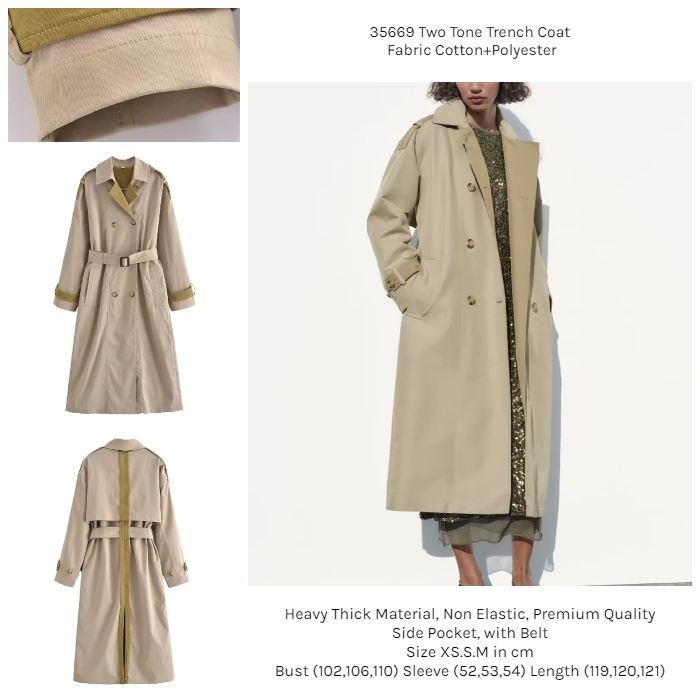 Jual Long Coat Blazer Wanita Premium Two Tone Trench Coat Shopee Indonesia