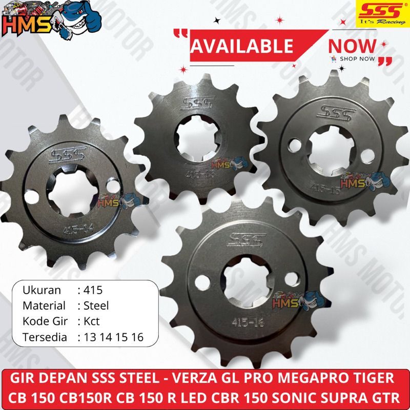 Jual Gir Gear Depan 415 Sss Cb 150 R Cbr 150 Megapro New Tiger Cb 150 R