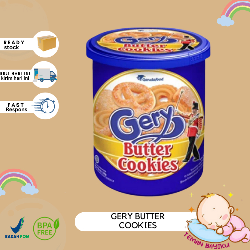 Jual Gerry Butter Cookies 300gr Biskuit Kaleng Butter Kukis Shopee
