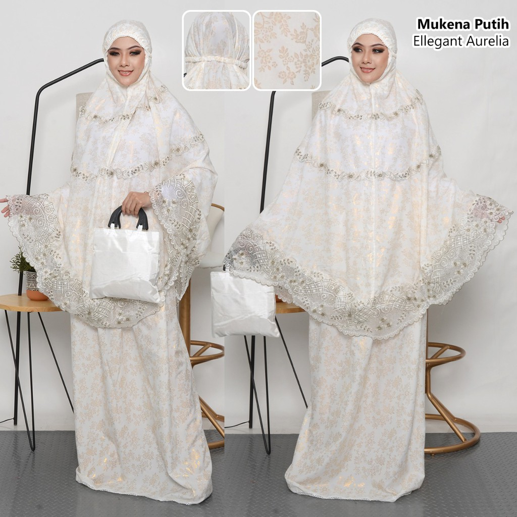 Mukena Pinggul Bambu  Cantik Aurelia Khusus vwarna BW
