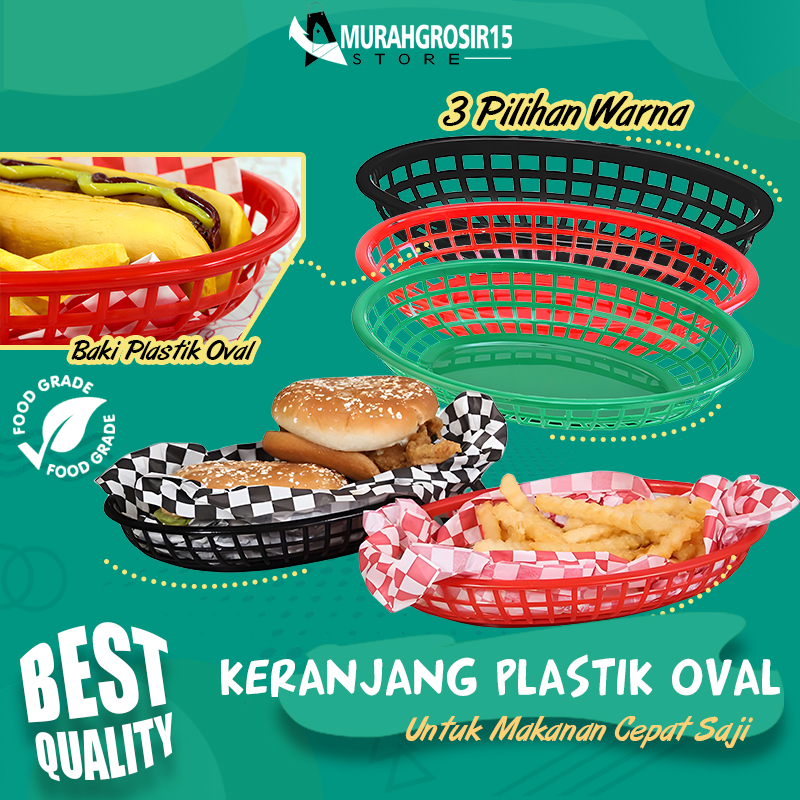 Jual Keranjang Plastik Oval Serbaguna Nampan Buah Wadah Kecil Storage Box Shopee Indonesia