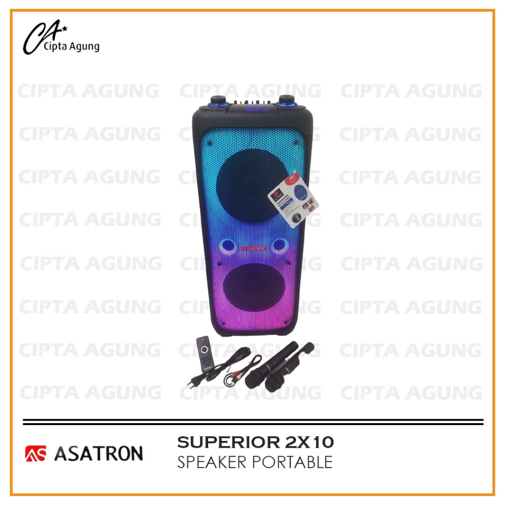 Jual Speaker Karaoke ASATRON SUPERIOR 2 x 10" + Mic Wireless Shopee