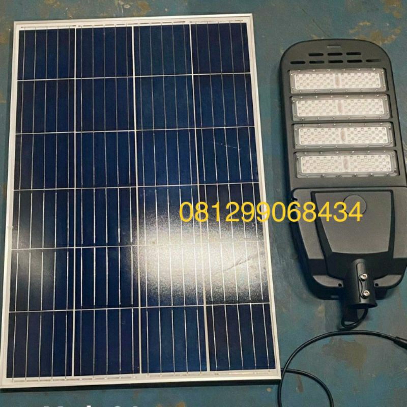 Jual lampu jalan PJU solar panel 200 watt 200w panel besar PJU panel ...