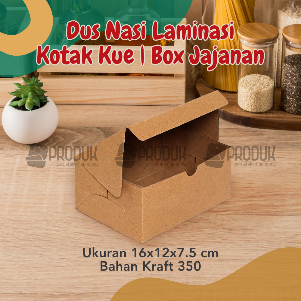 Jual Dus Nasi Kotak Kue Box Jajanan Box Katering Kue Cake Kraft Ukuran X X