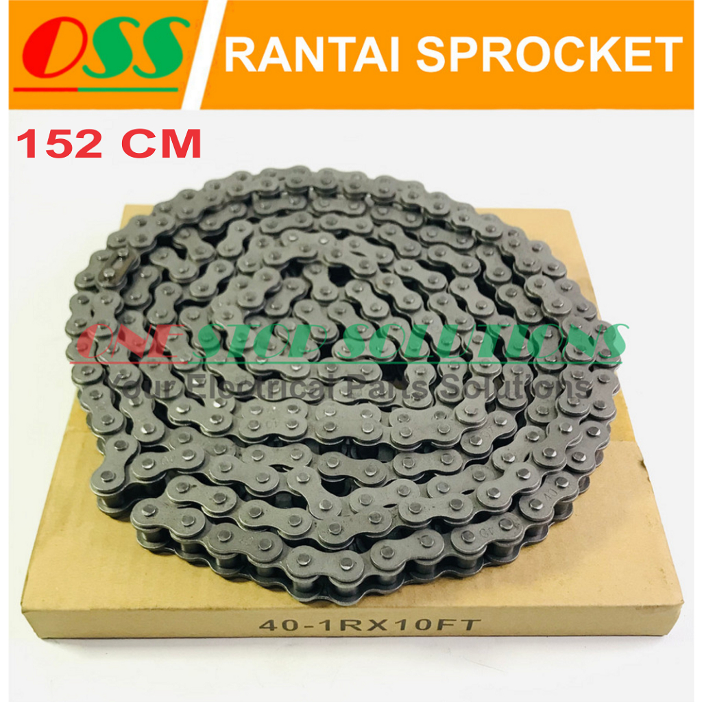 Jual RANTAI SPROCKET RS40-1 / ROLLER CHAIN RS 40 - 1 SINGLE | Shopee ...