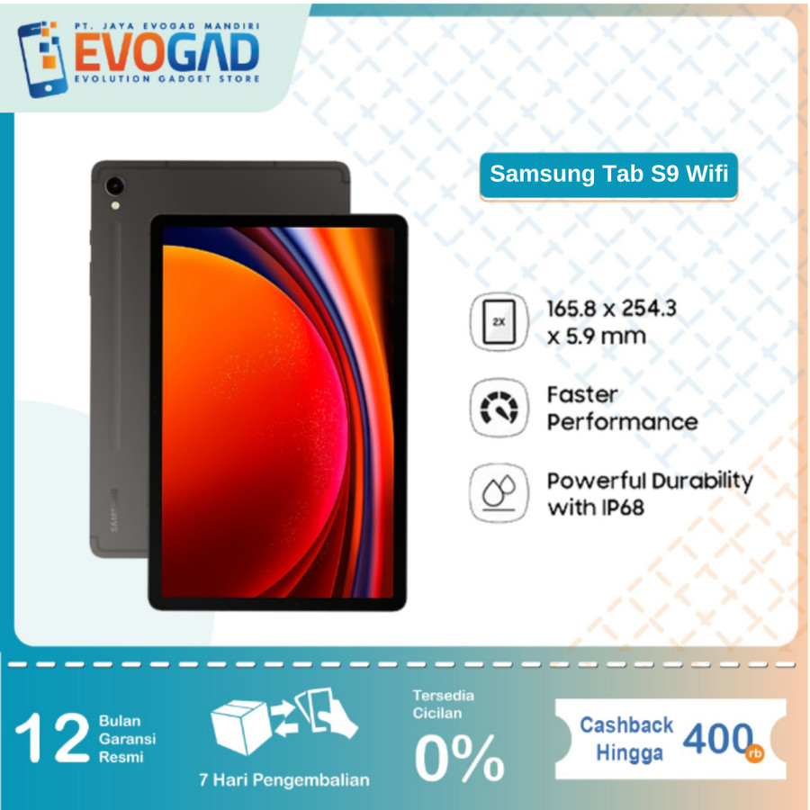 Jual Samsung Galaxy Tab S9 Wifi | 11″ Dynamic AMOLED 2X Android 13 ...