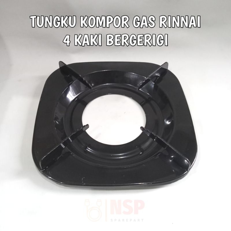 Jual Tungku Kompor Gas Rinnai 4 Kaki Bergerigi Dudukan Kompor Gas