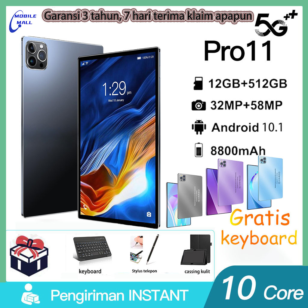 Jual Promosi【tablet Murah Cuci Gudang】tablet Pc Android Pro 11 Tablet Murah Layer Besar Asli 3281