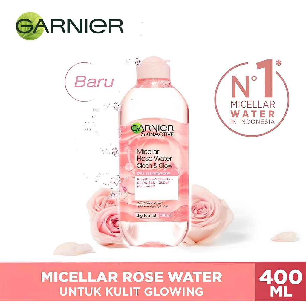 Jual Garnier Micellar Rose Water 400ml | Cleanse & Glow Skin Care ...