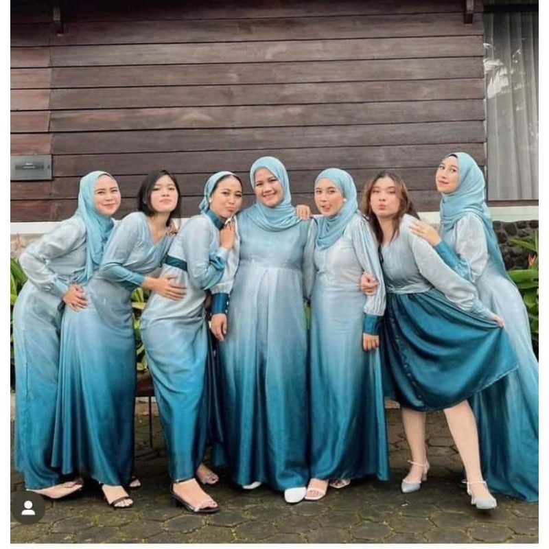 Jual Bridesmaids Dress • Dress Gradasi • Sarimbit • Couple • Request