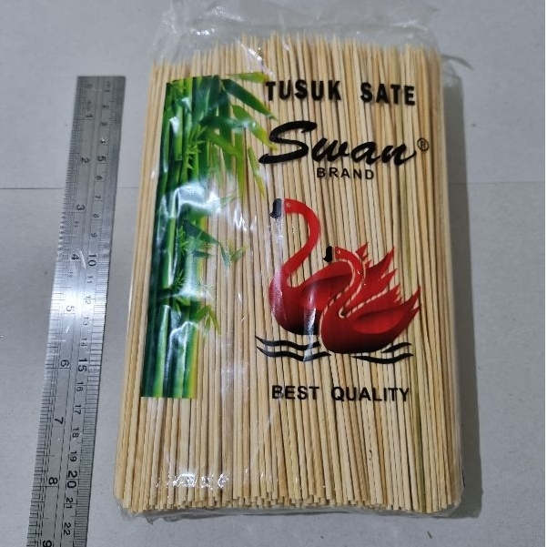 Jual Tusuk Sate Bambu Lidi Skewers Swan 21 Cm 500 Gram Shopee