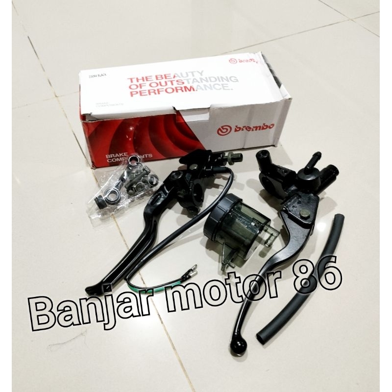 Jual Master Rem Brembo Oval Model Rcb Set Kiri Kanan Universal Tabung Kaca Full Cnc Shopee