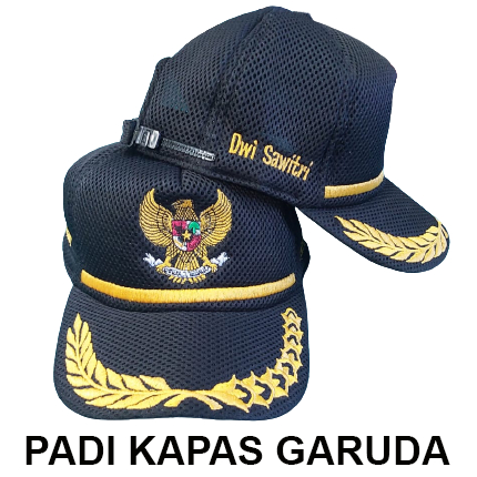 Jual Topi Asn Padi Kapas Logo Garuda Bisa Pakai Nama Dan Jabatan