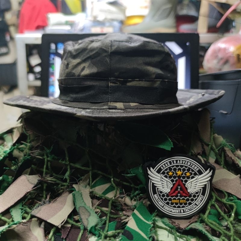 Jual Topi Rimba Tactical MULTICAME BLACK | Shopee Indonesia