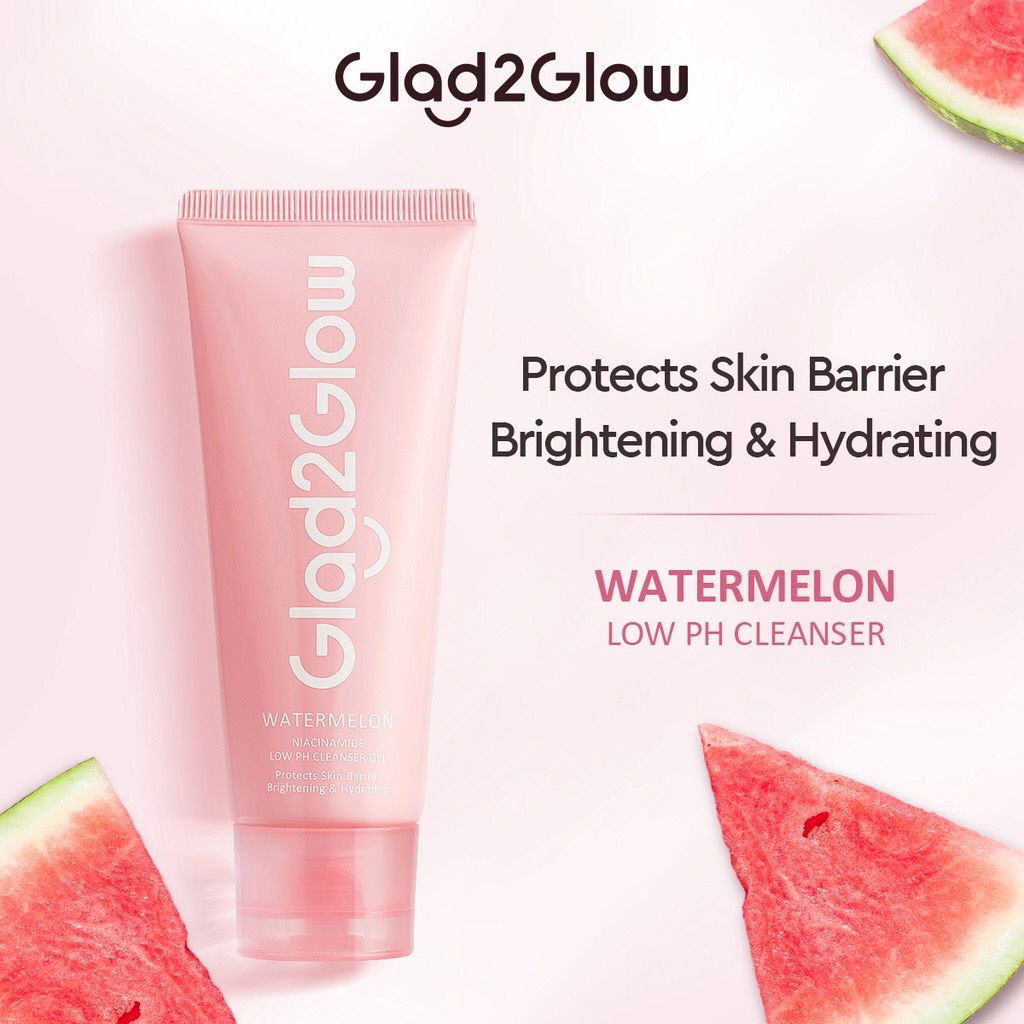 Jual GLAD2GLOW WATERMELON NIACINAMIDE LOW PH CLEANSER GEL 50ML Shopee