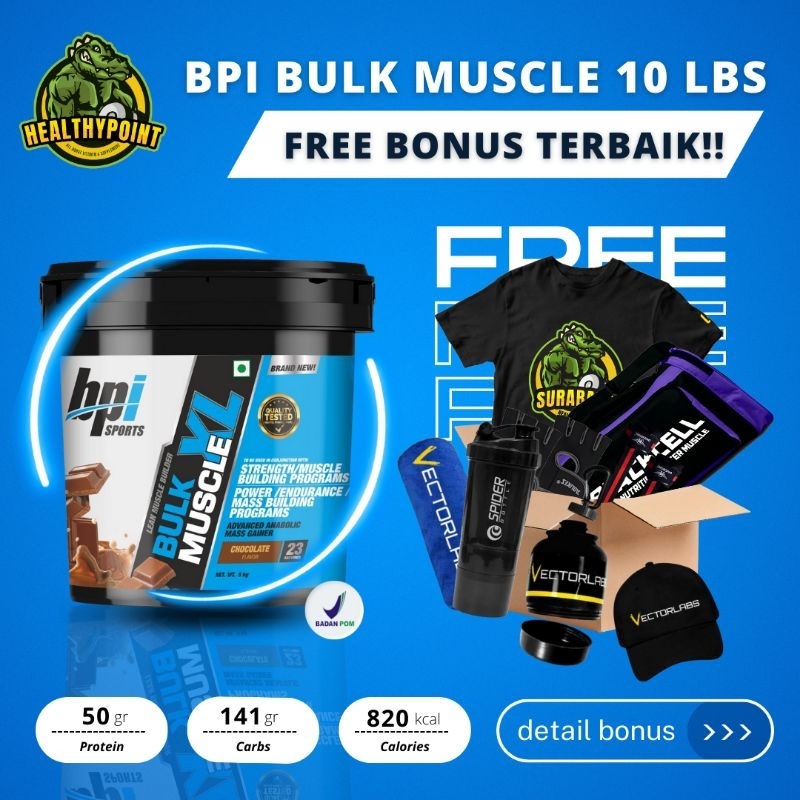 Jual BPI Bulk XL Muscle Gainer 10 Lbs BPI Sports Weight Gain Mass 10lbs
