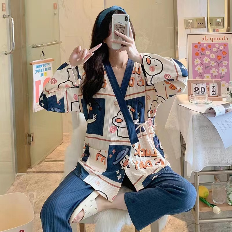 Jual HS Kimono Set PP Kaos Katun Import / Piyama Kimono Wanita Murah