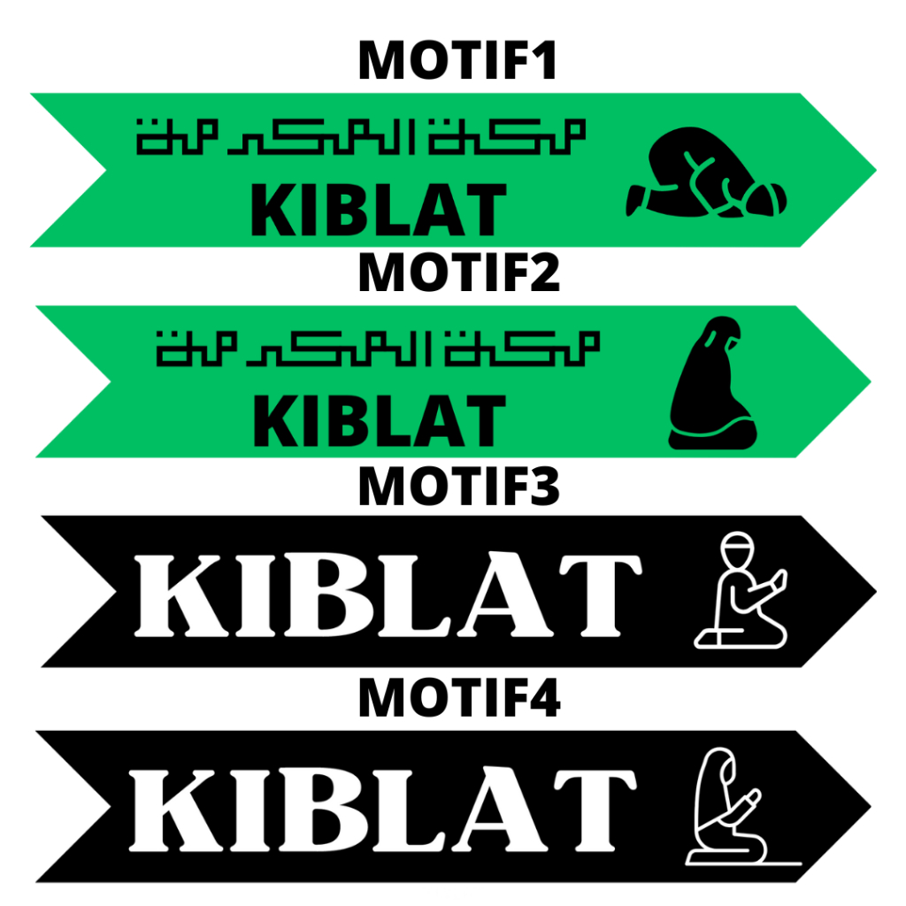 Jual Sticker Arah Kiblat Murah Tulisan Arab Petunjuk Arah Custom