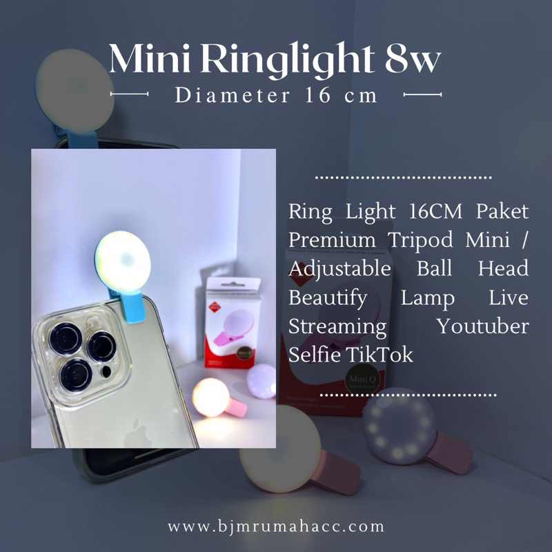 Jual Lampu Selfie beauty ring light Mini Q Selfie Collections Mini Ring