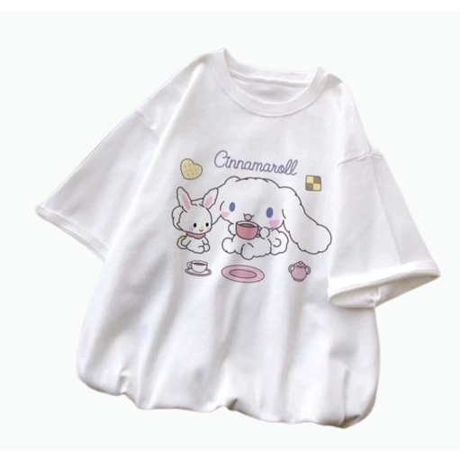 Jual Kaos Lucu dan Aesthetic CINNAMOROLL TEA | Shopee Indonesia