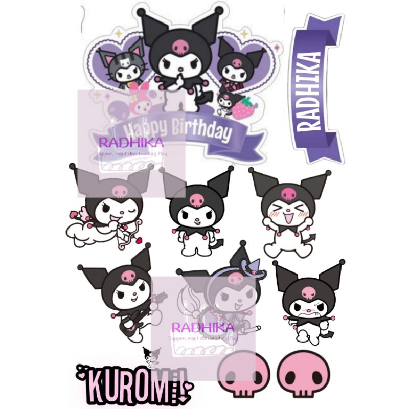 Jual Topper hiasan kue Kuromi custom nama | Shopee Indonesia