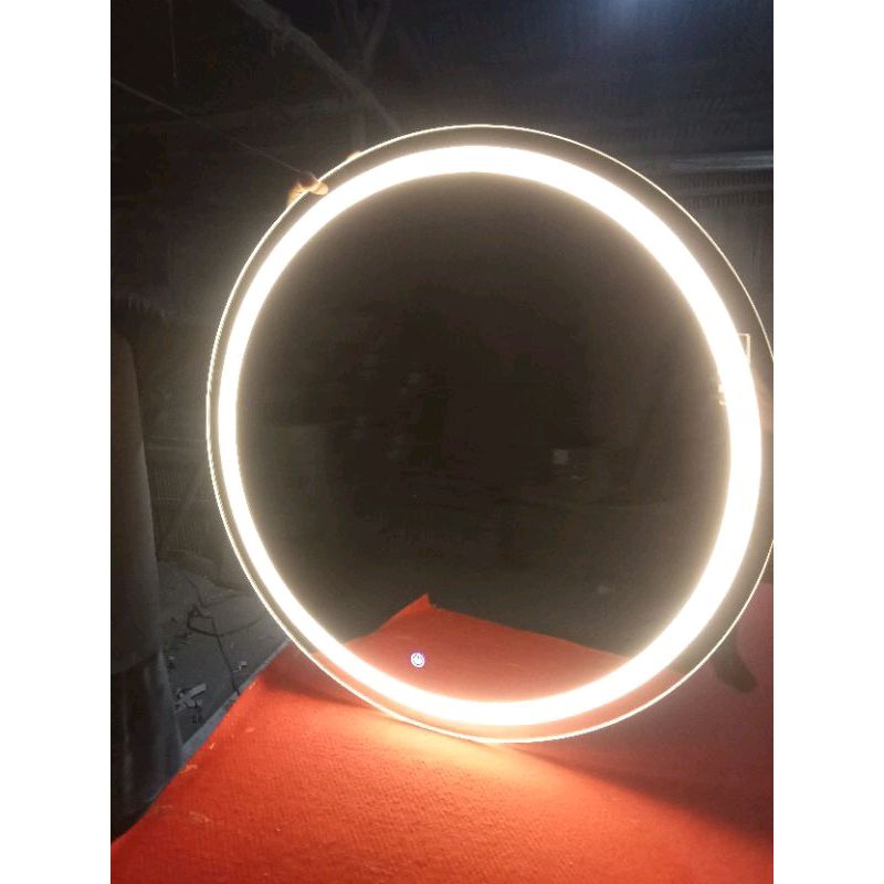 Jual kaca cermin lampu LED touchscreen on/off bulat diameter 50cm ...