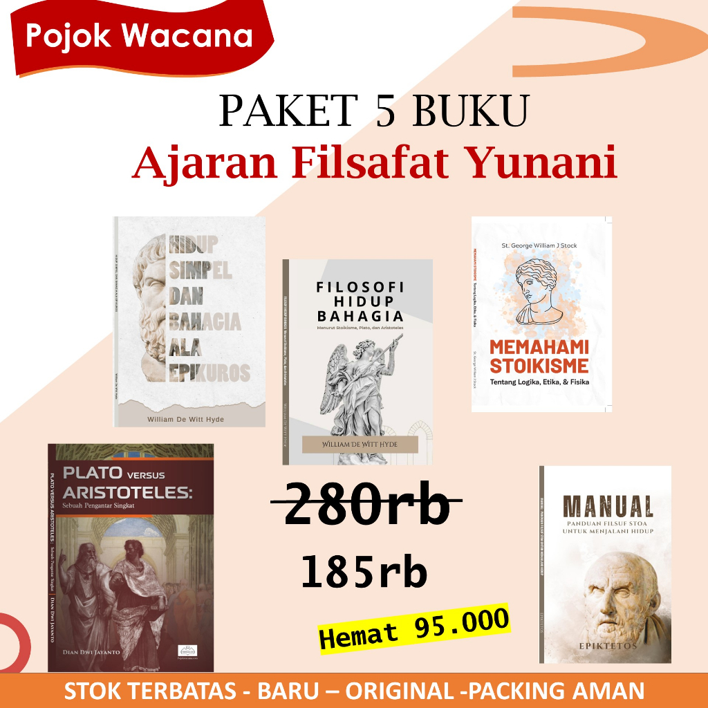 Jual Paket 5 Buku Filsafat Yunani - Filosofi Hidup Bahagia Menurut ...