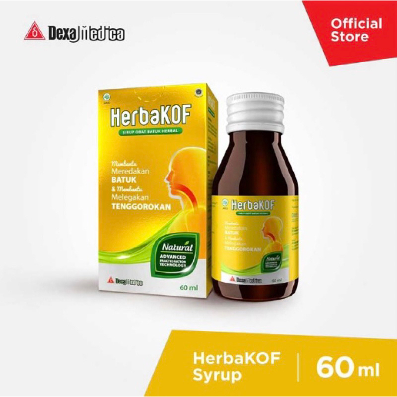 Jual HerbaKOF Herbal Cough Syrup Natural Obat Batuk 60 ml Shopee